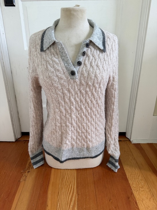 Anthropologie Sweaters - Anthropologie Cableknit‎ Collared Sweater Medium